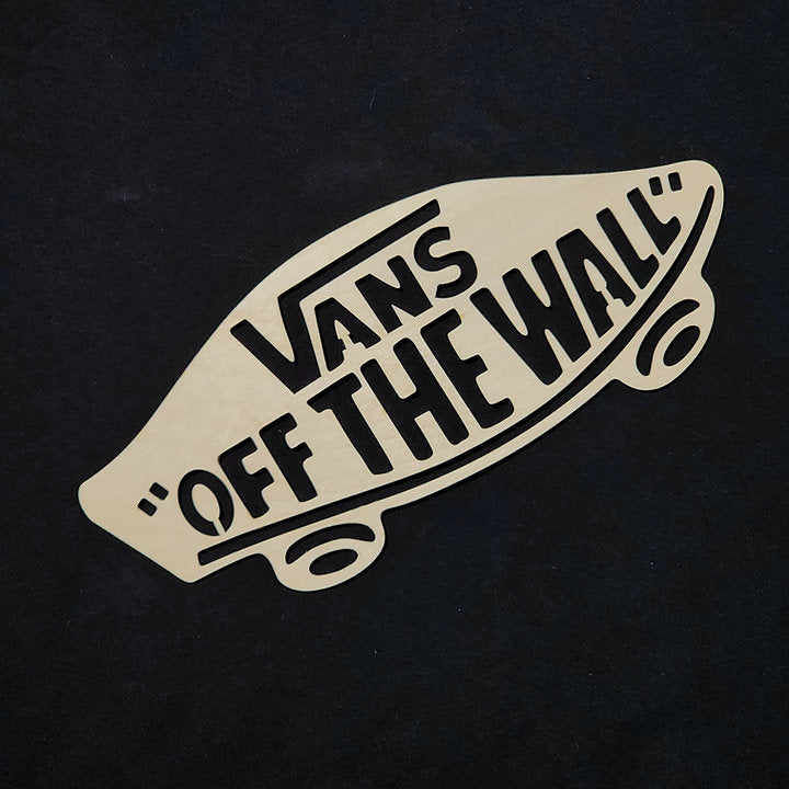 Logo Vans Off The Wall en Madera