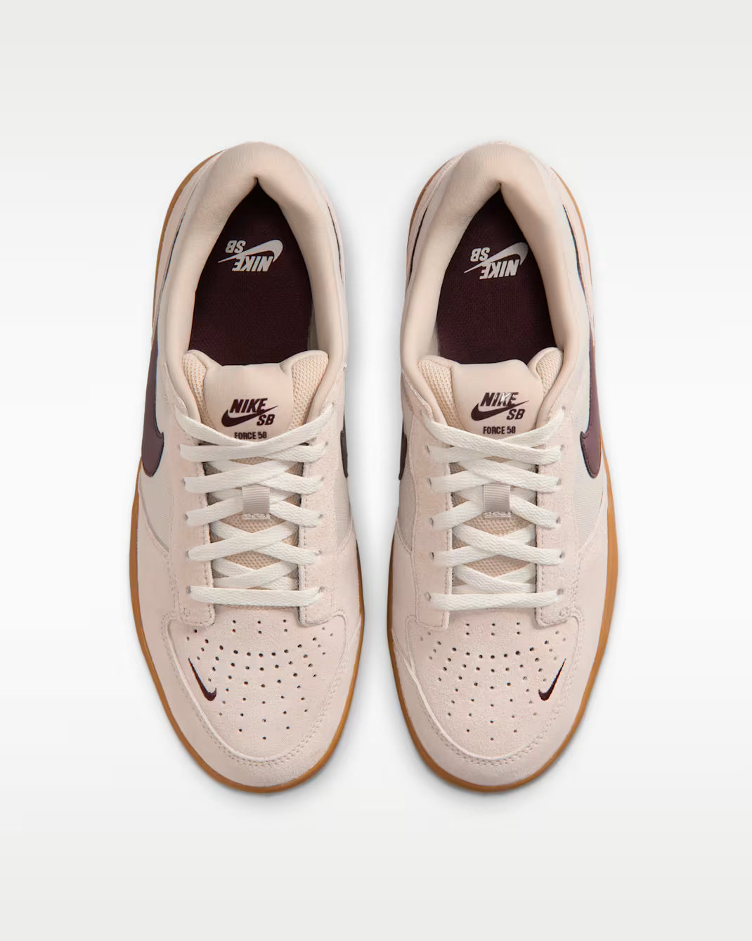 Tenis Nike SB Force 58 Cream, Burgandy & Gum