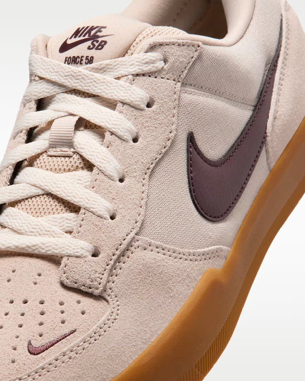 Tenis Nike SB Force 58 Cream, Burgandy & Gum
