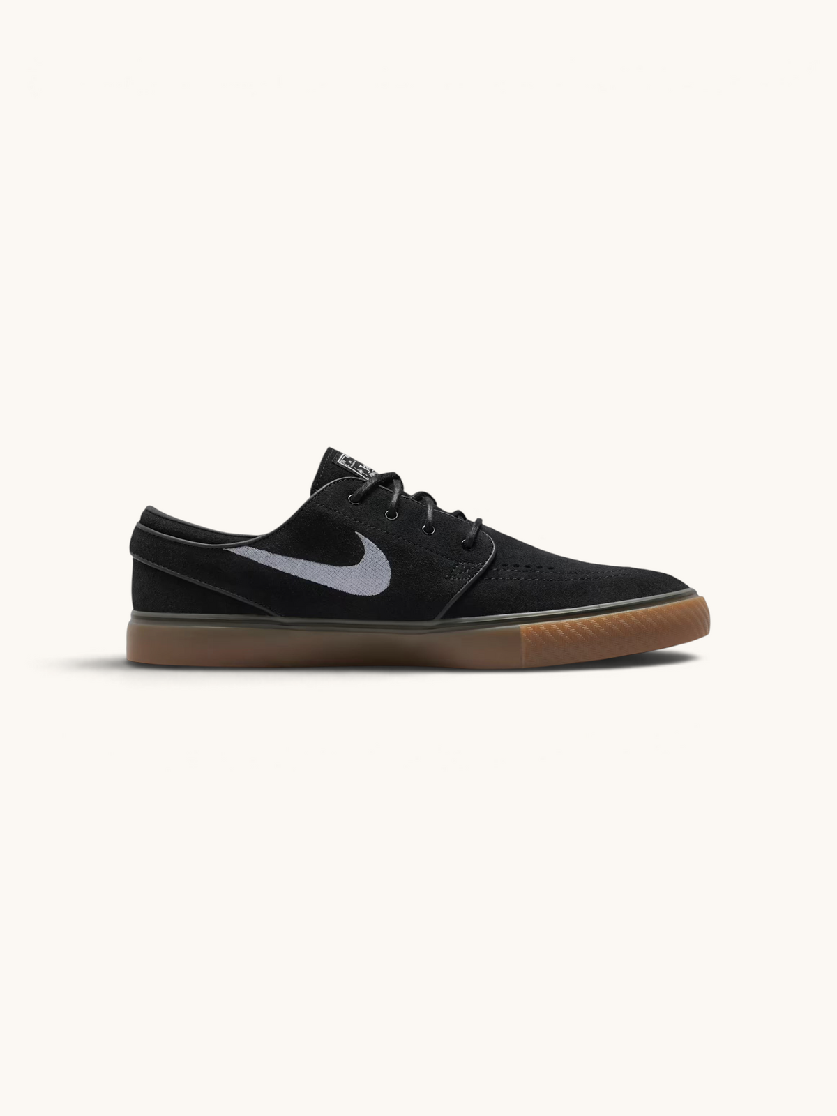 Tenis de skate FRIDAY.COM.CO Nike SB Zoom Janoski OG+ en gamuza negra con suela de goma color caramelo