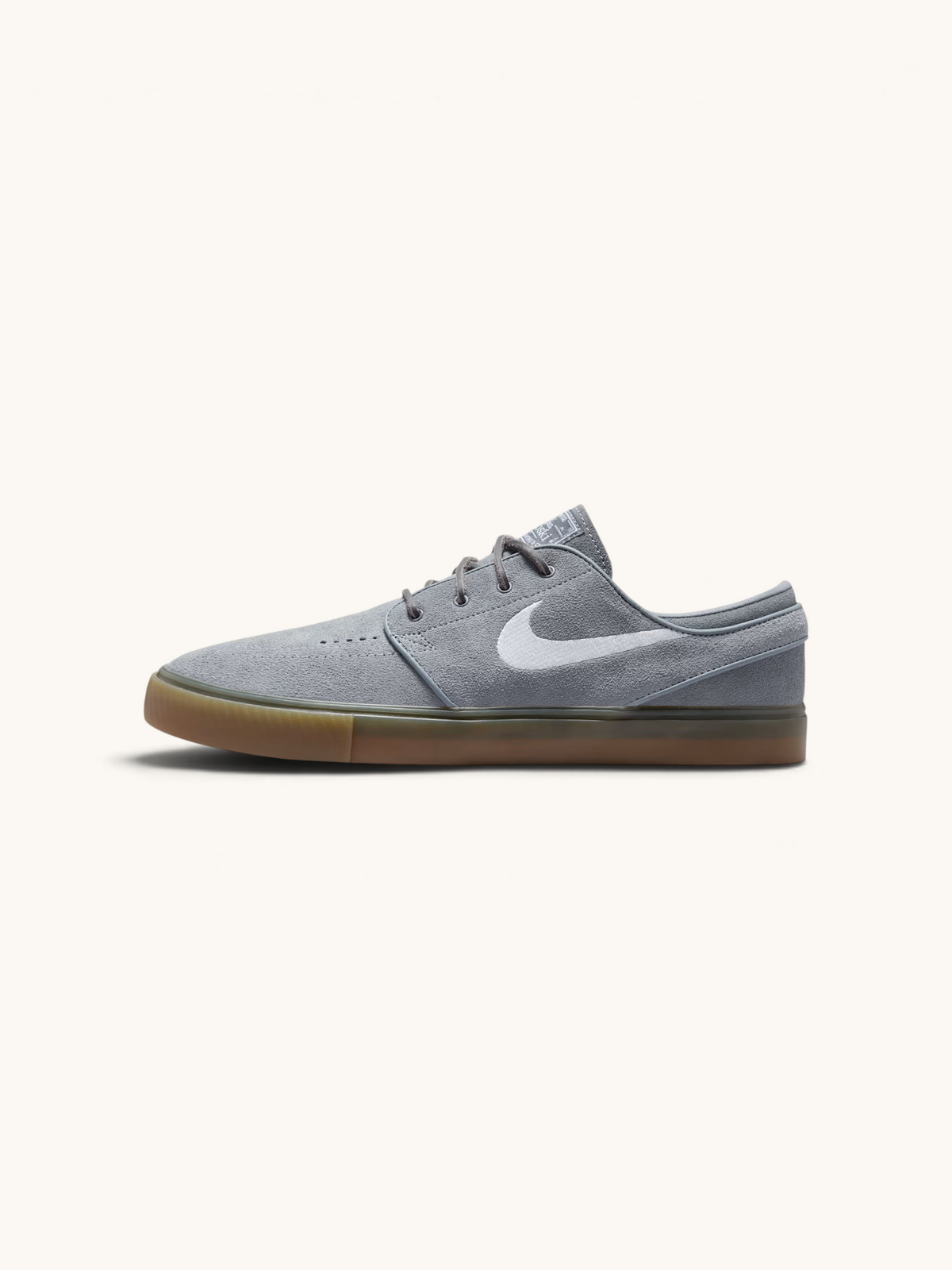Tenis de skate FRIDAY.COM.CO Nike SB Zoom Janoski OG+ en gamuza gris con suela de goma vulcanizada