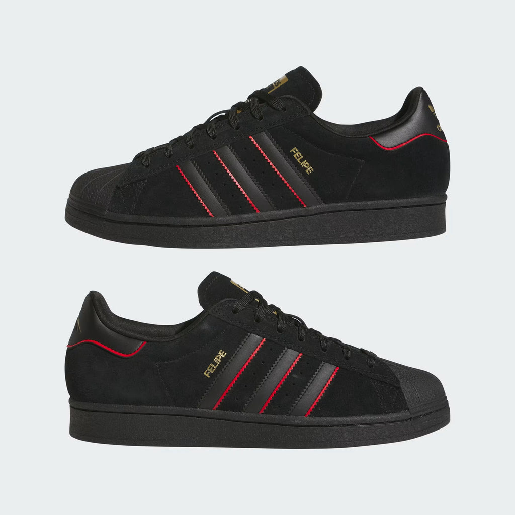 Tenis Adidas Superstar ADV Felipe Core Black & Better Scarlet