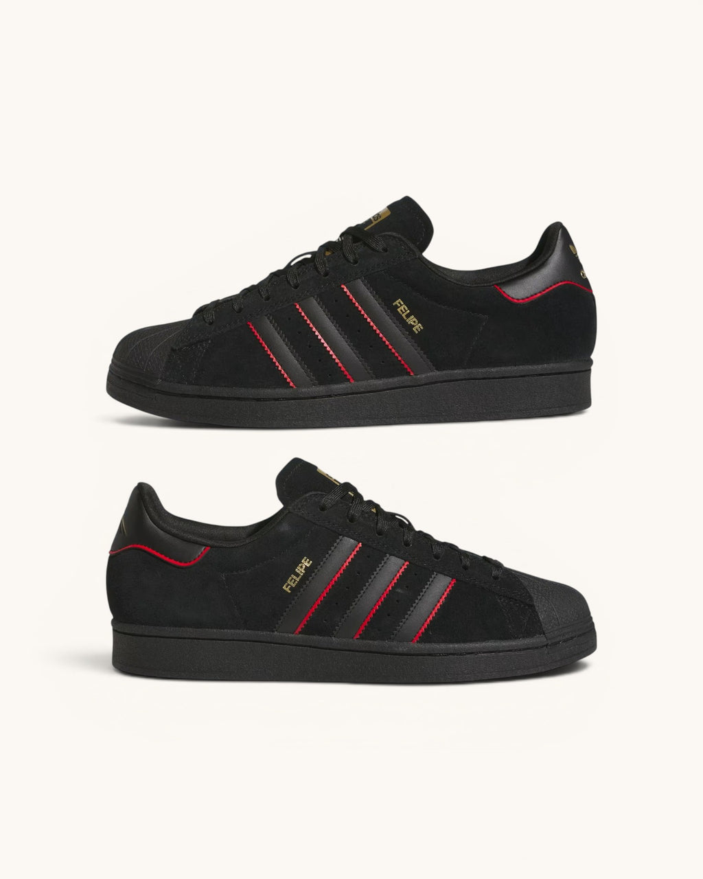 Tenis Adidas Superstar ADV Felipe Core Black & Better Scarlet