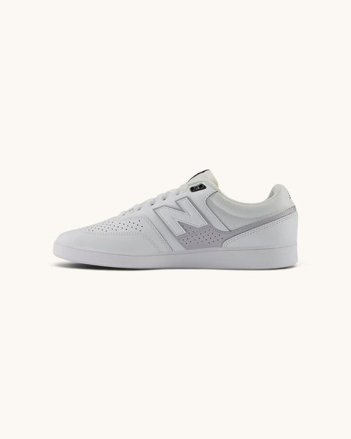FRIDAY.COM.CO New Balance Numeric Westgate 508 skate shoes in white and grey suede and mesh with gum sole