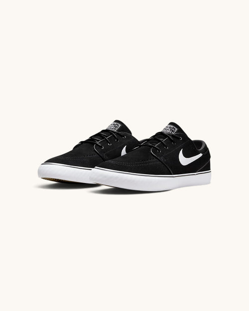 FRIDAY.COM.CO Nike SB Zoom Janoski OG+ skate shoes in black suede with white Swoosh and vulcanized rubber sole
