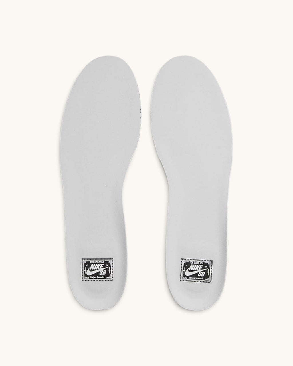 FRIDAY.COM.CO white Nike SB Zoom Janoski OG+ sneaker insoles with black branding labels
