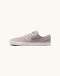 FRIDAY.COM.CO Nike SB Zoom Janoski OG+ skate shoes in light chocolate linen suede with a side Swoosh profile view