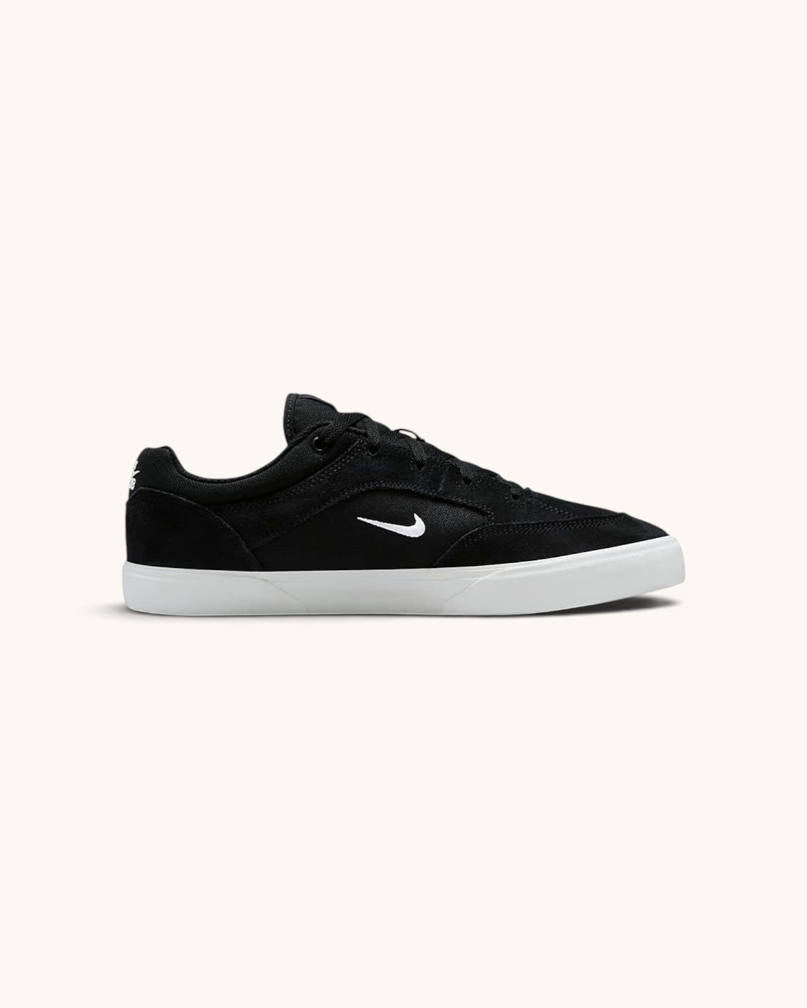 FRIDAY.COM.CO Nike SB Malor skate shoes in black suede and mesh with a white vulcanized rubber sole