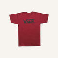Camiseta FRIDAY.COM.CO de algodón rojo para hombre con logo Vans negro estampado en el pecho.