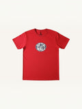 Camiseta roja de algodón FRIDAY.COM.CO para hombre con logo ovalado Vans Off The Wall en el pecho.