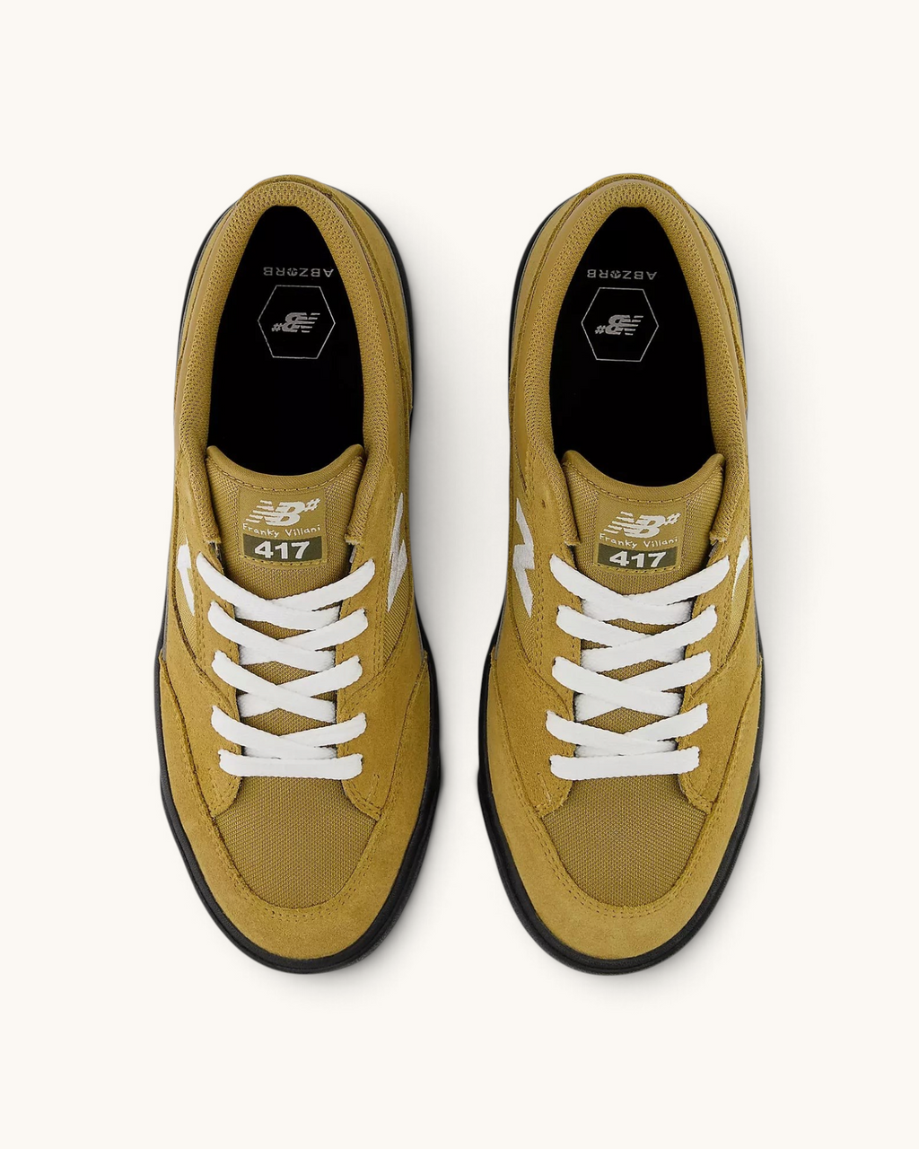 Zapatillas de skate FRIDAY.COM.CO New Balance Numeric 417 Franky Villani en color stucco con cordones blancos