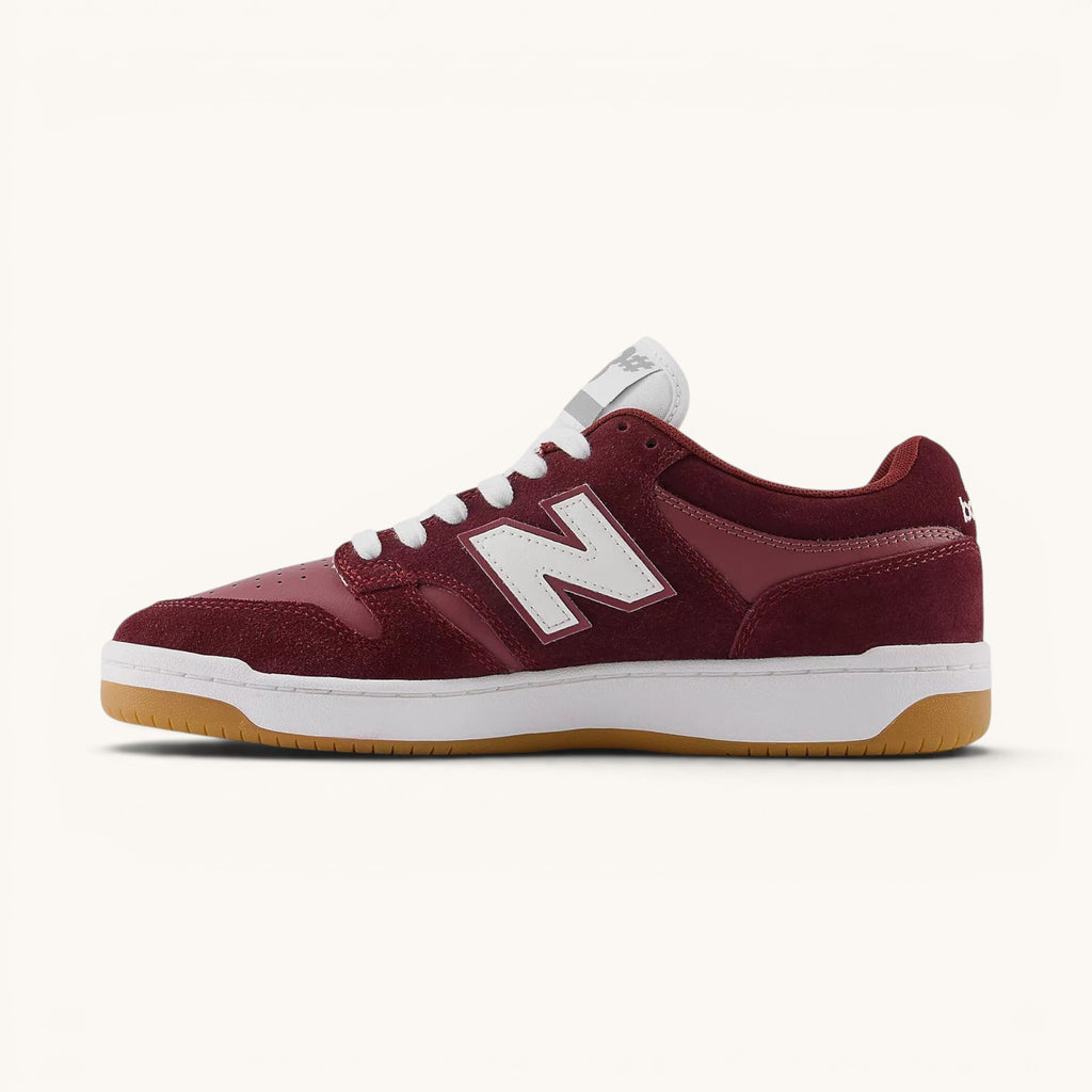 Tenis New Balance Numeric 480 Burgundy & White