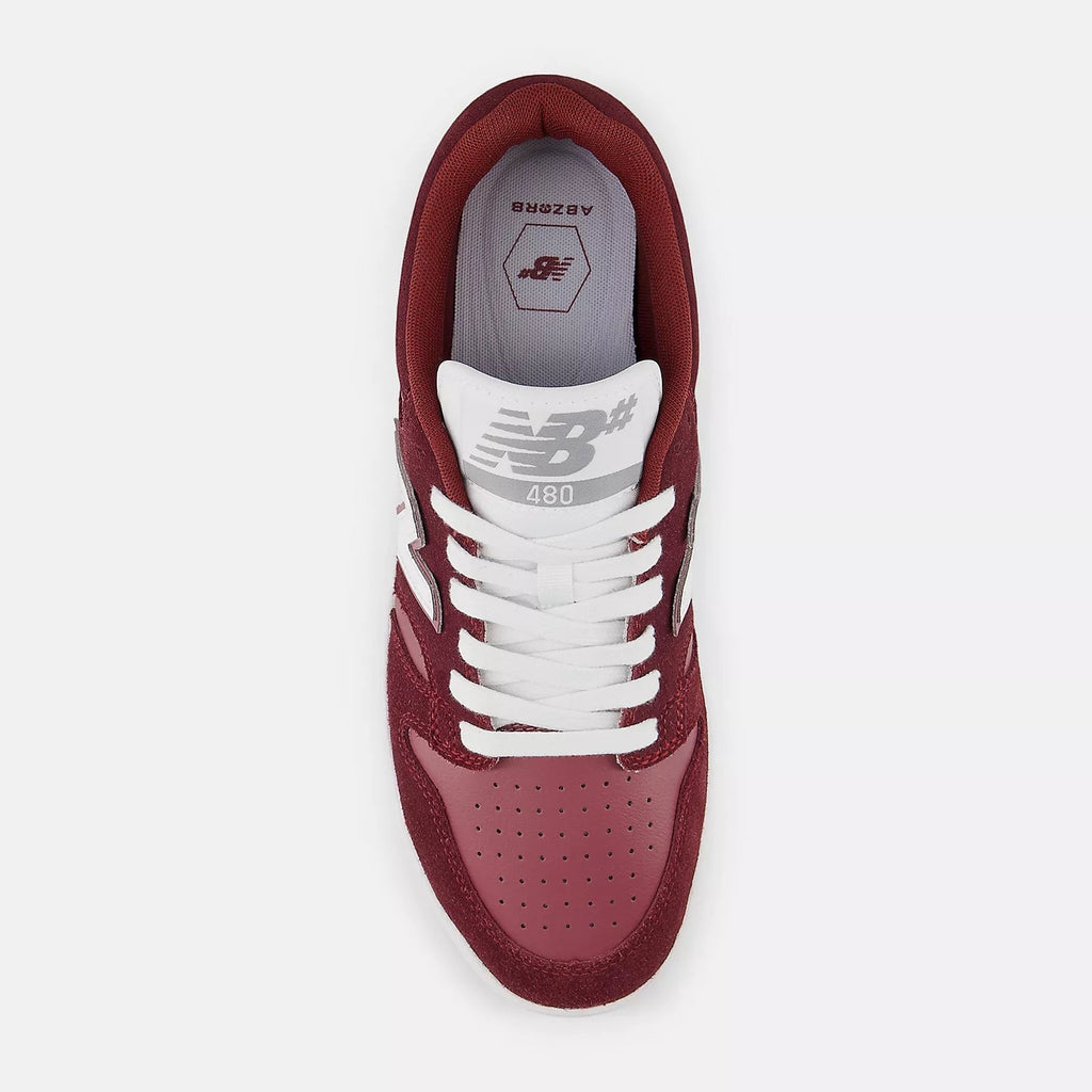 Tenis New Balance Numeric 480 Burgundy & White