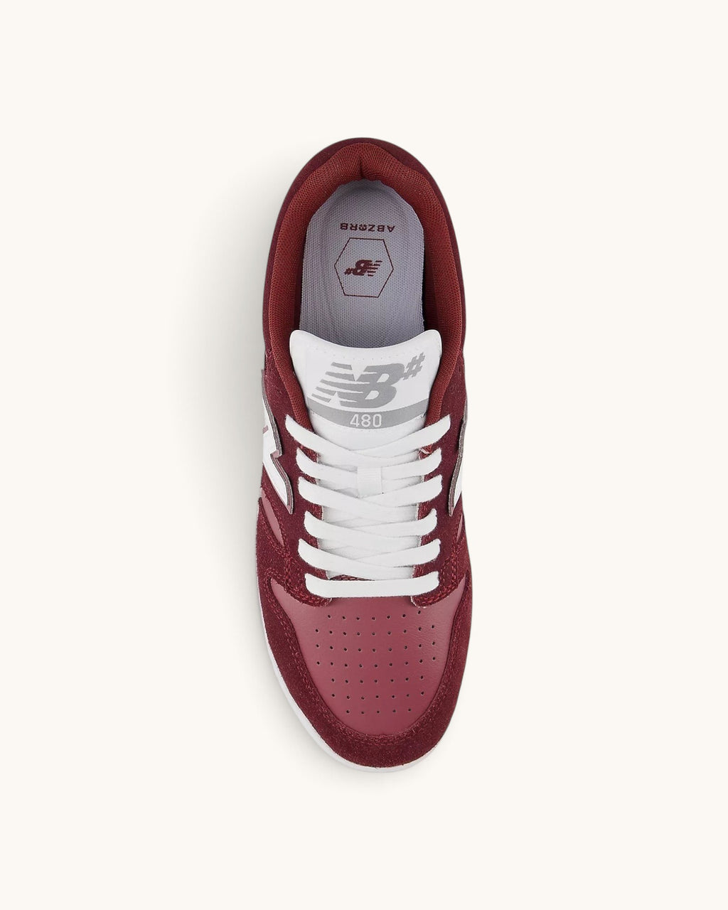 Tenis New Balance Numeric 480 Burgundy & White