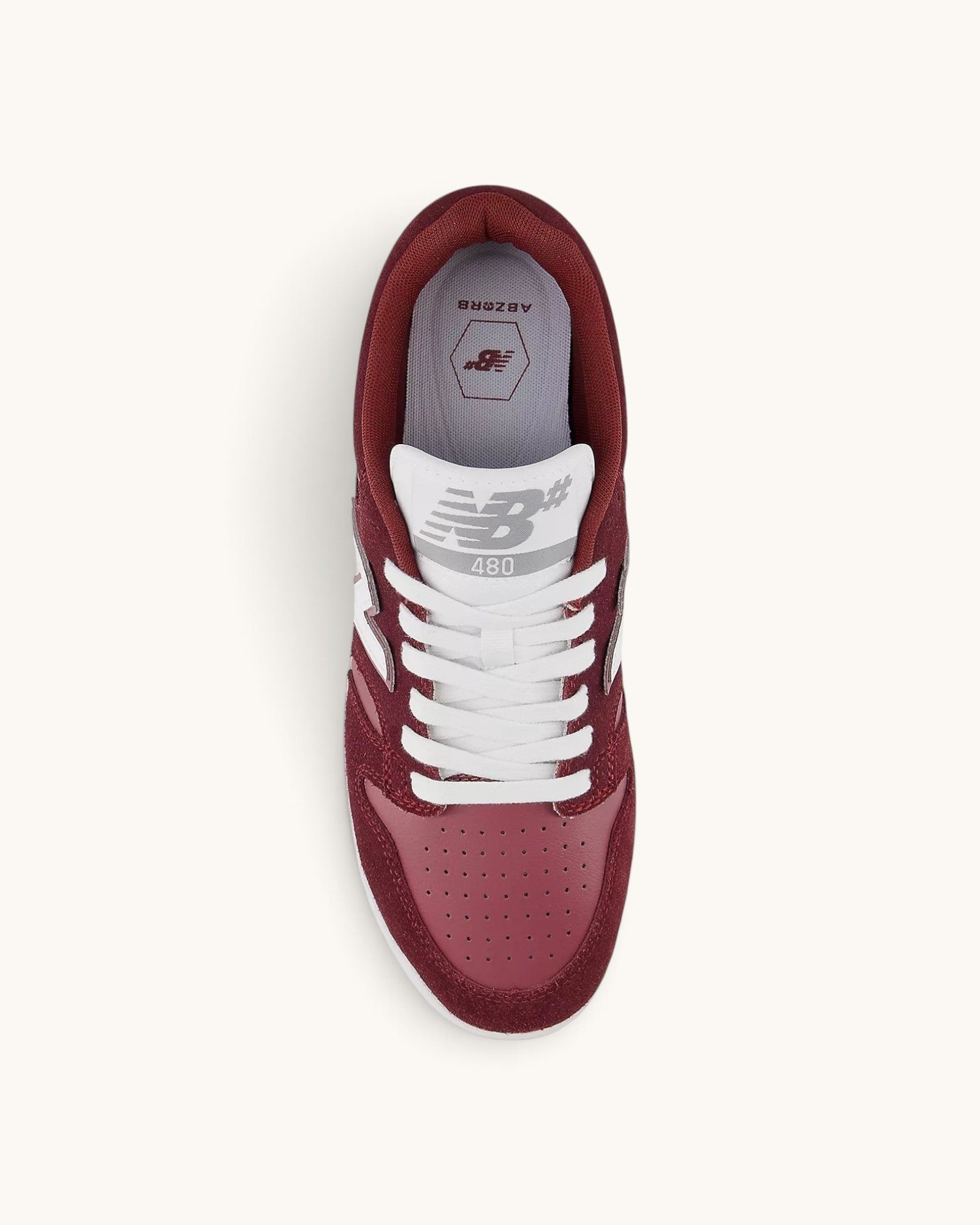 Tenis New Balance Numeric 480 Burgundy & White