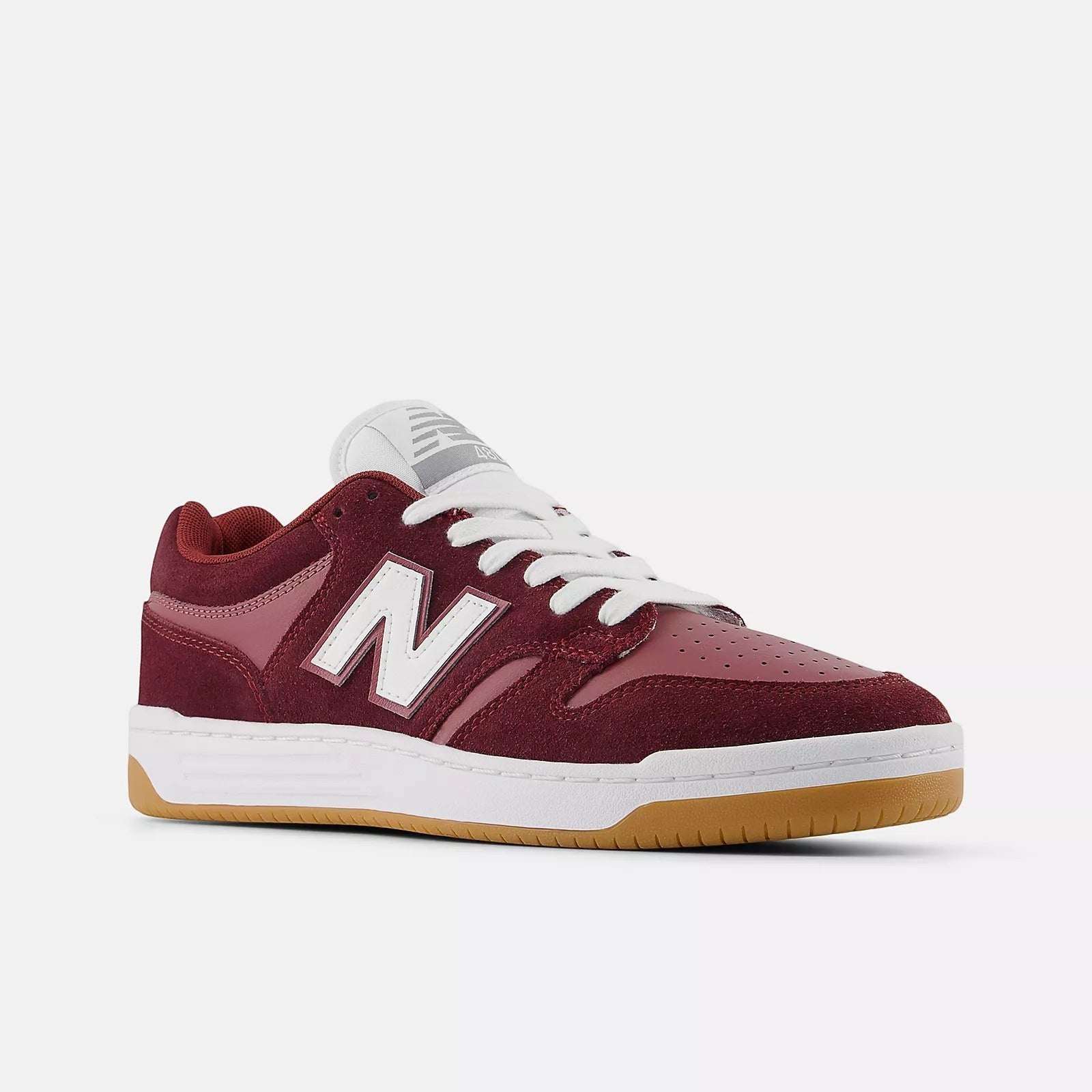 Tenis New Balance Numeric 480 Burgundy & White