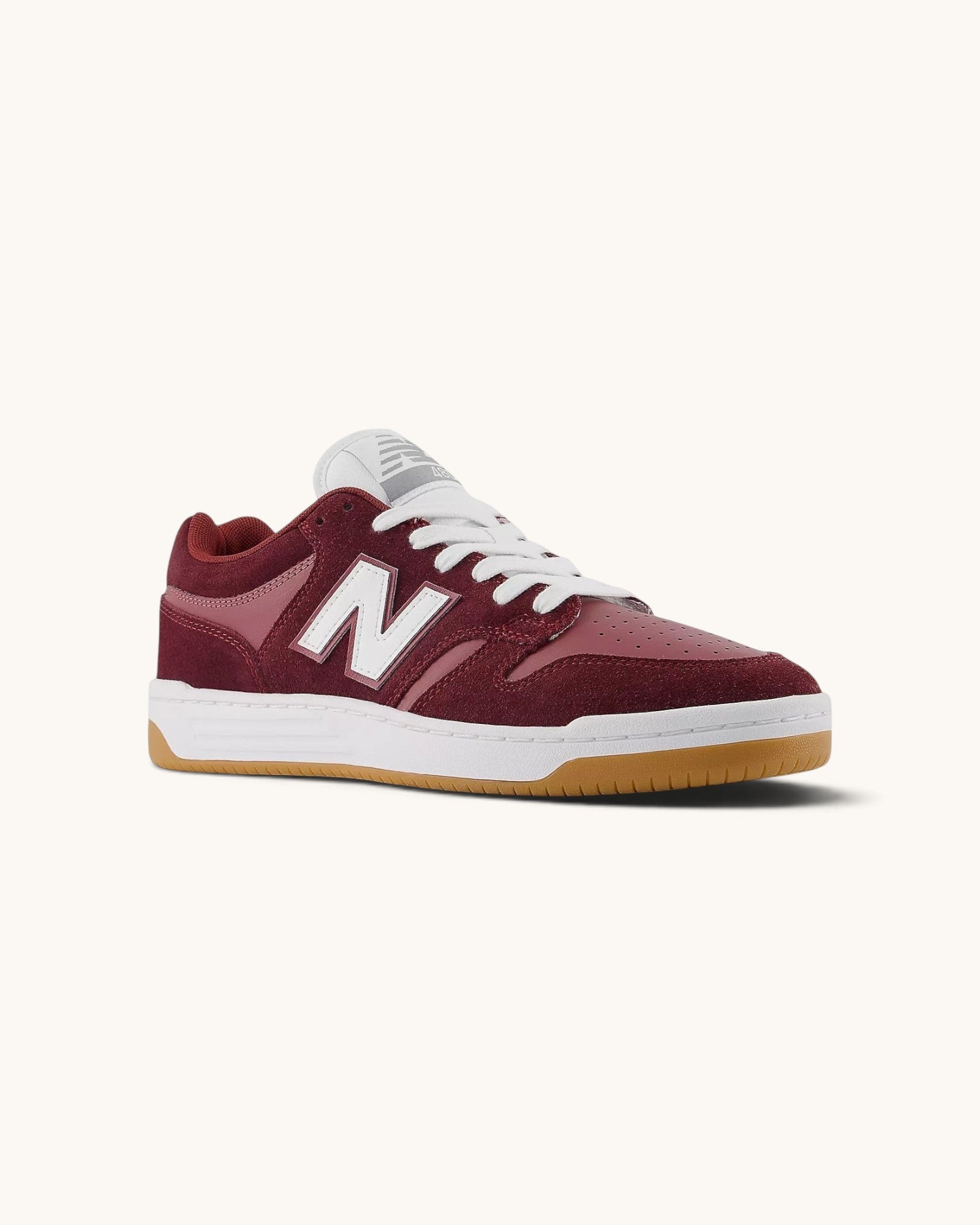 Tenis New Balance Numeric 480 Burgundy & White