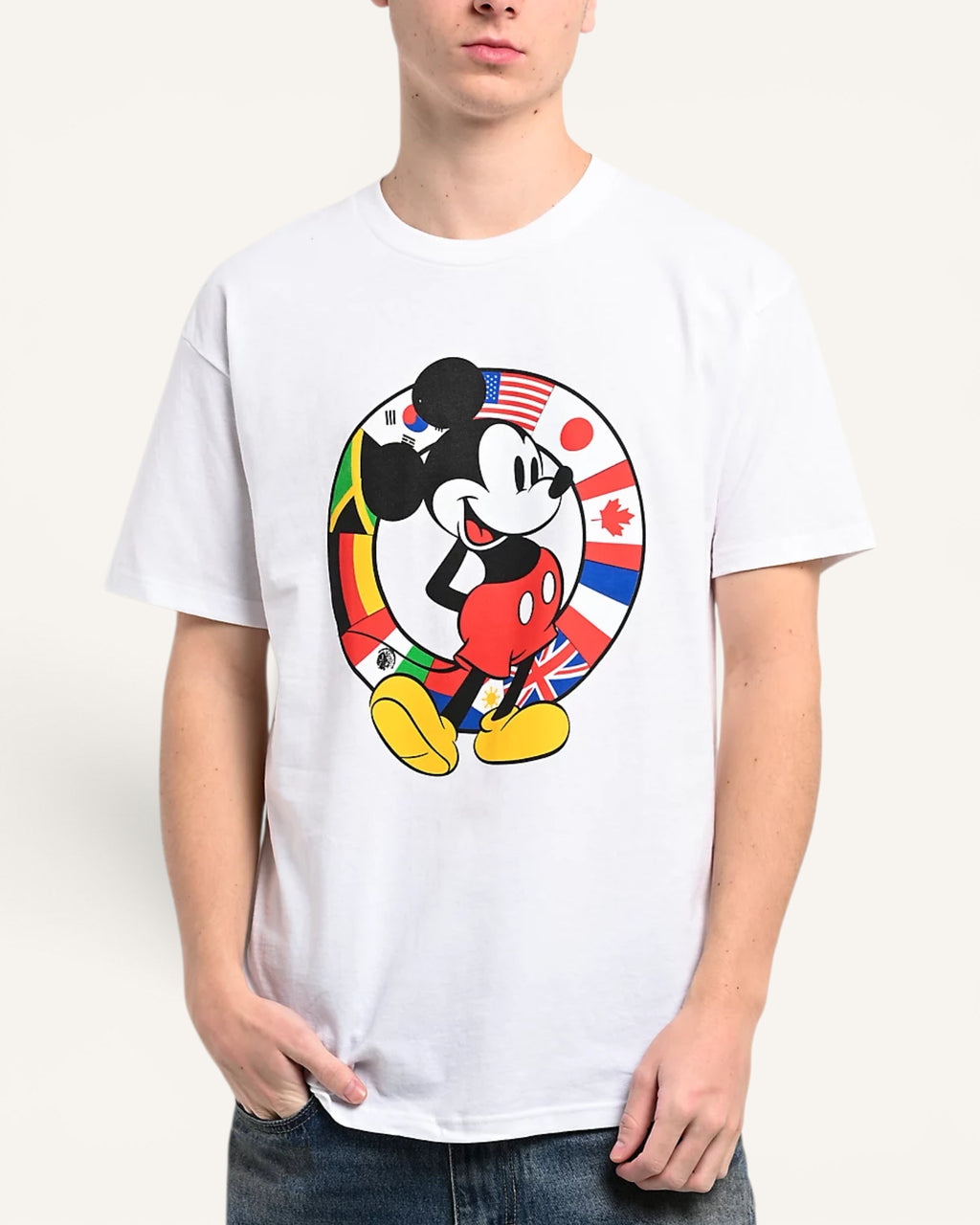 Camiseta Disney x HUF Mickey Mouse Worldwide Blanco