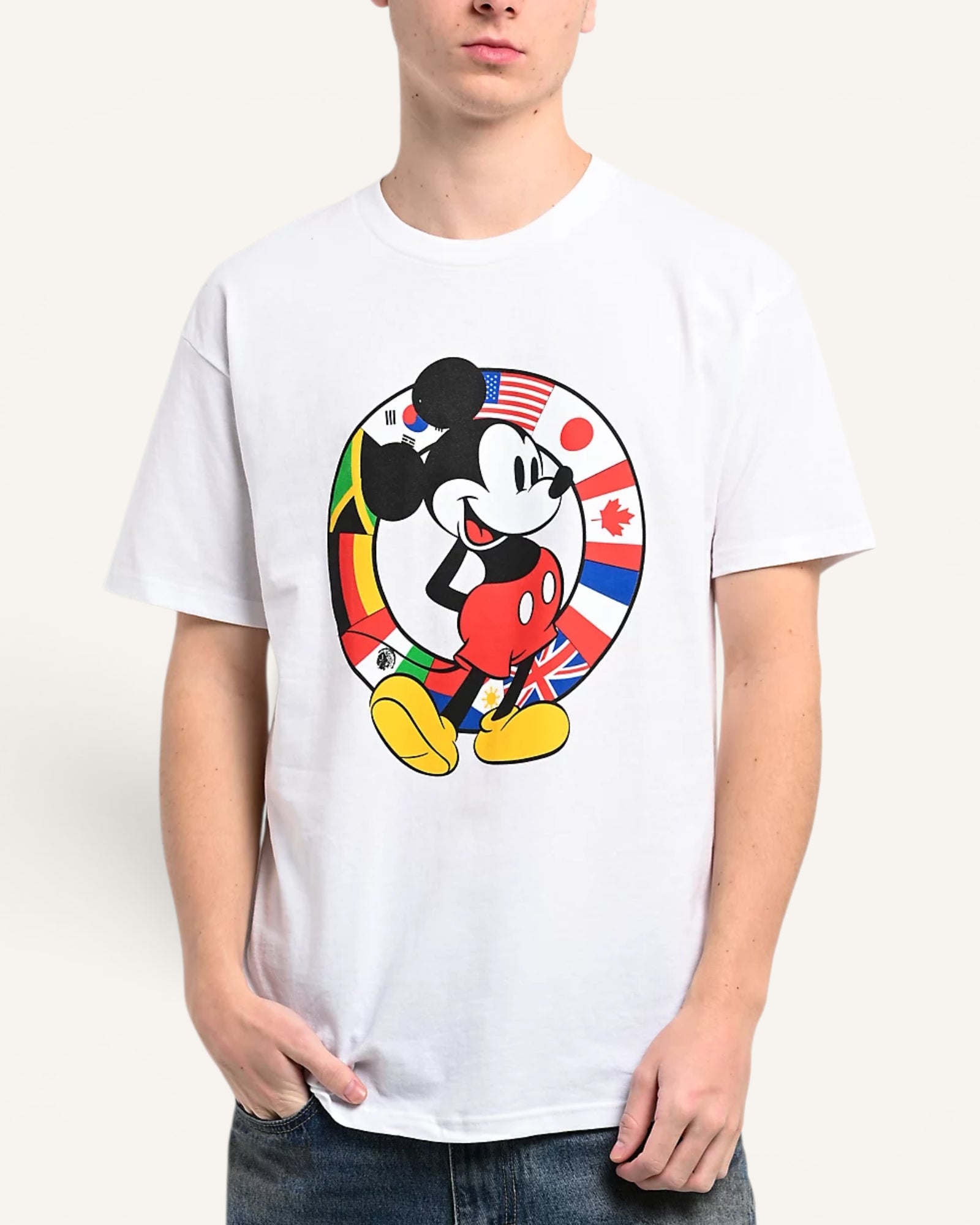 Camiseta Disney x HUF Mickey Mouse Worldwide Blanco