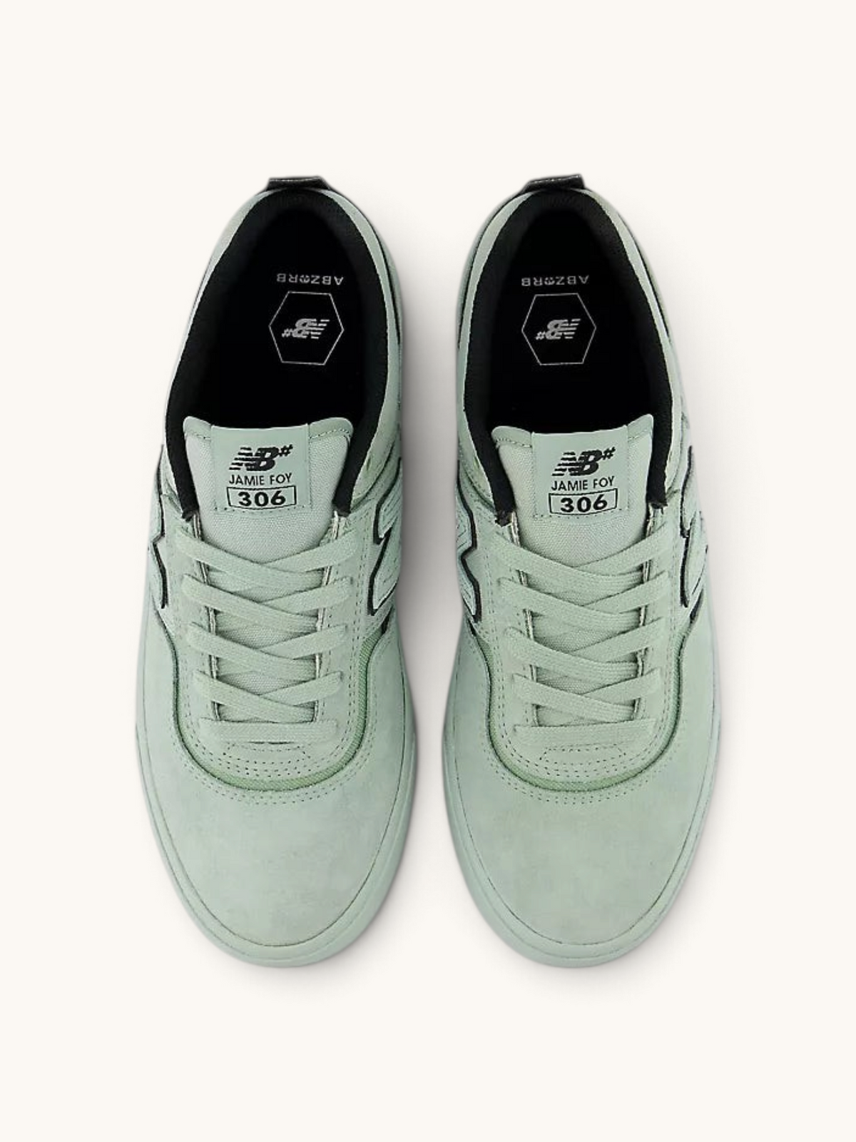 Zapatillas de skate FRIDAY.COM.CO New Balance Numeric 306 en color verde mosaico con parte superior de ante y malla