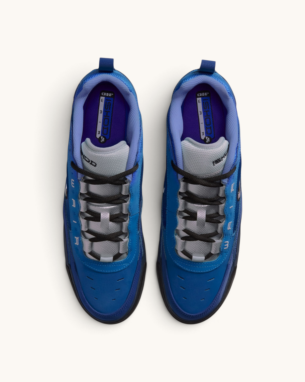 Zapatillas de skate FRIDAY.COM.CO Nike Air Max Ishod en color azul intenso con detalles en gris y cordones negros