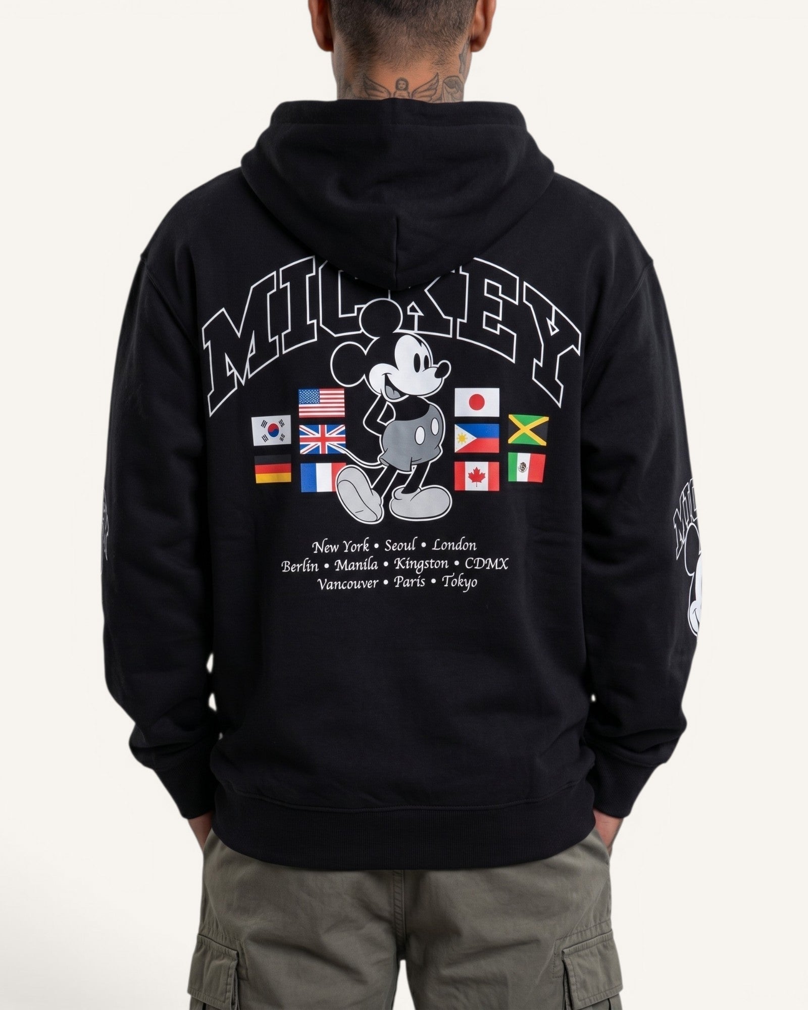 Buzo Disney x HUF Mickey Mouse Worldwide Tour Black Zip