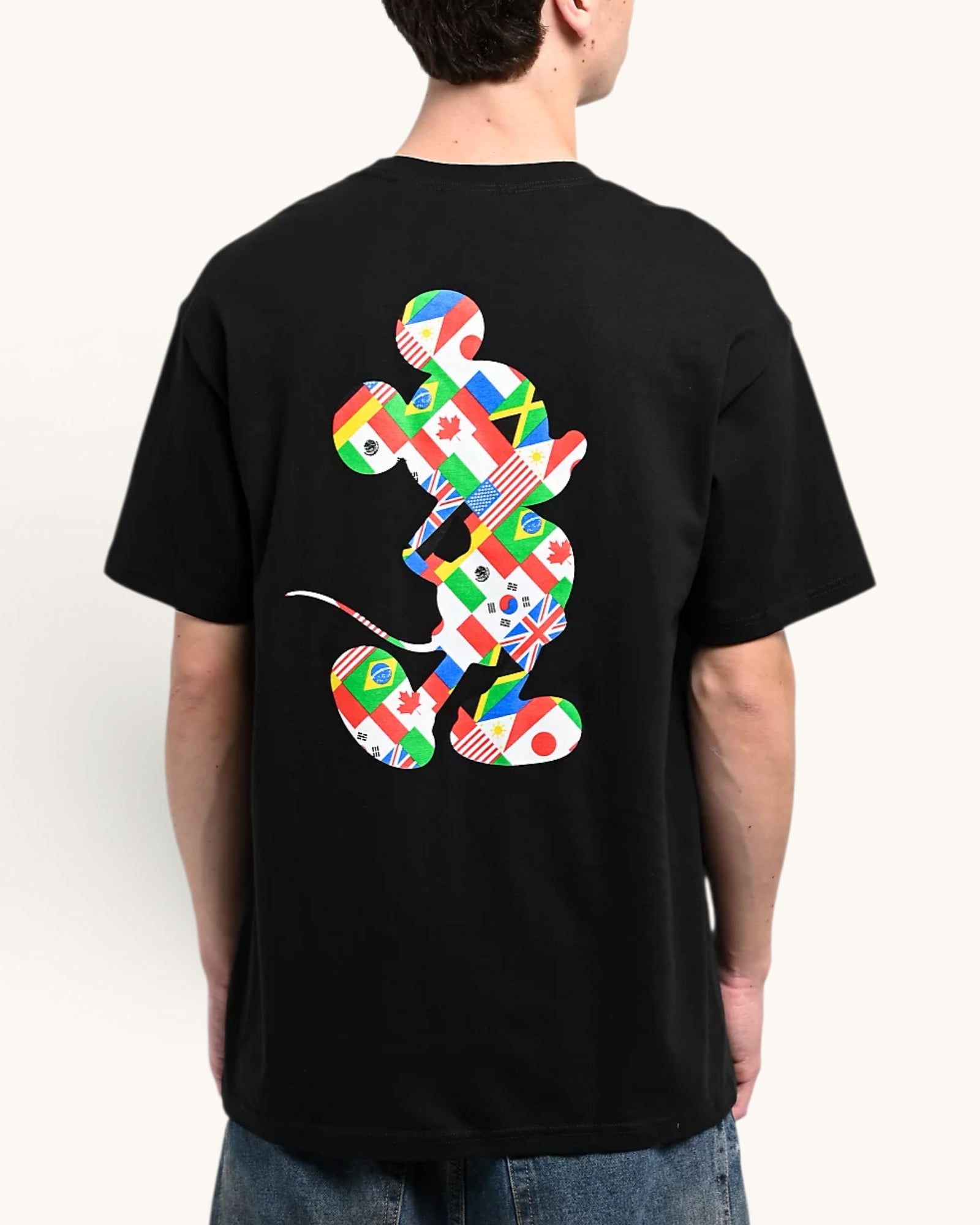 Camiseta Disney x HUF Mickey Mouse Worldwide Tour Negro