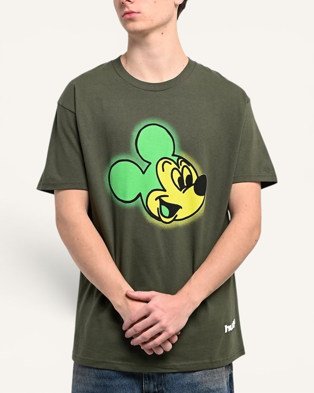 Camiseta Disney x HUF Mickey Mouse Worldwide Verde