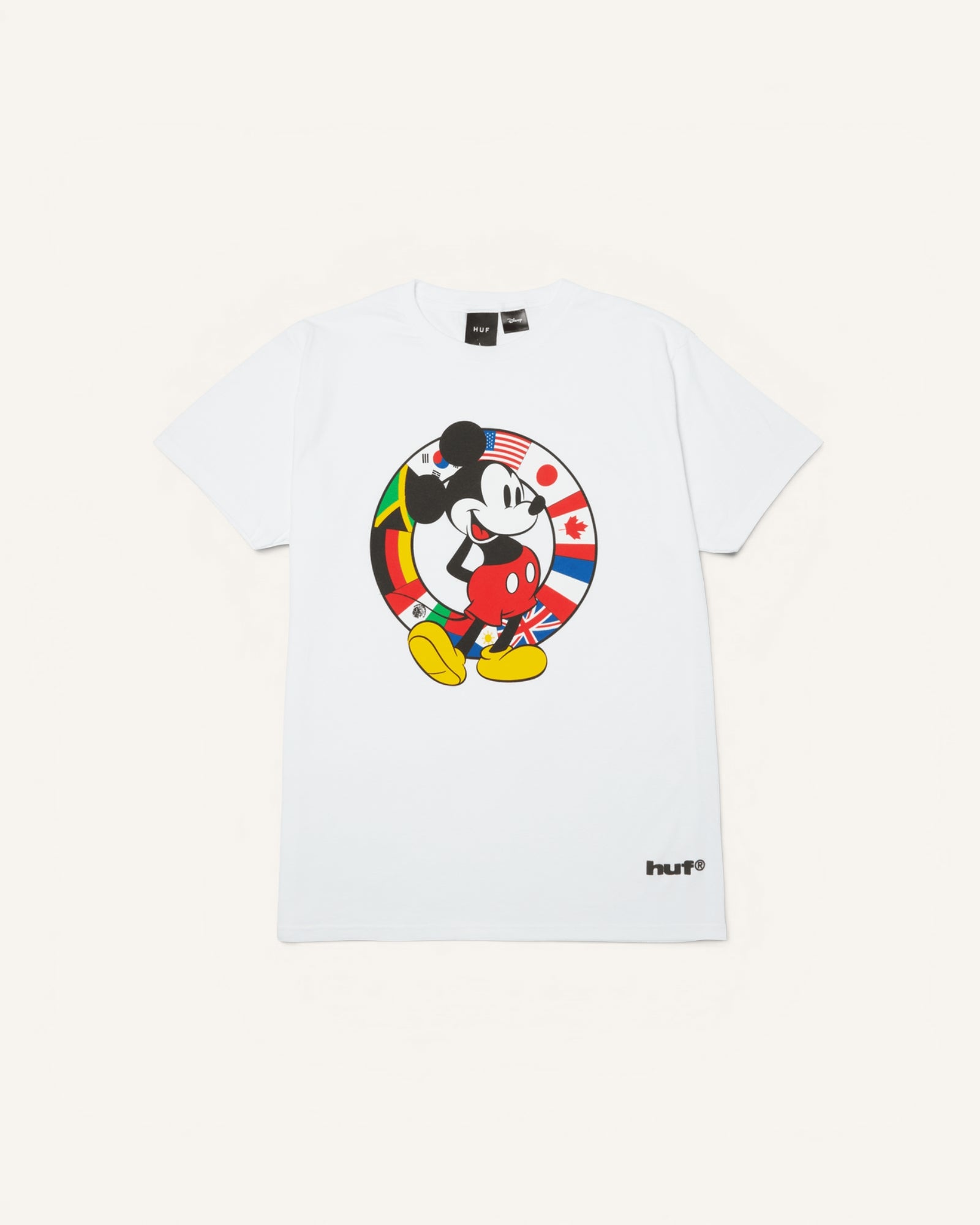 Camiseta Disney x HUF Mickey Mouse Worldwide Blanco
