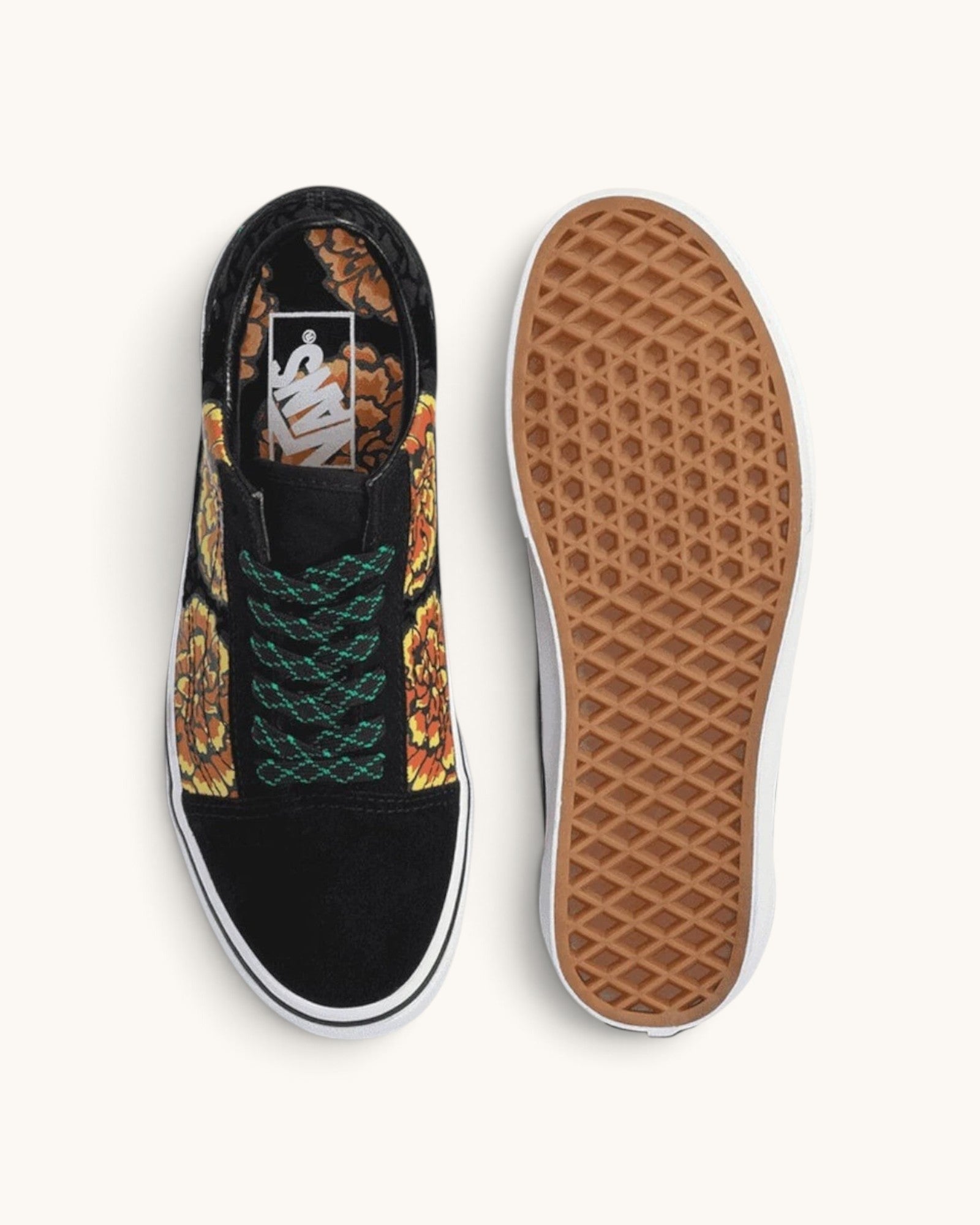 Tenis Vans Old Skool Dia De Los Muertos Black & Yellow