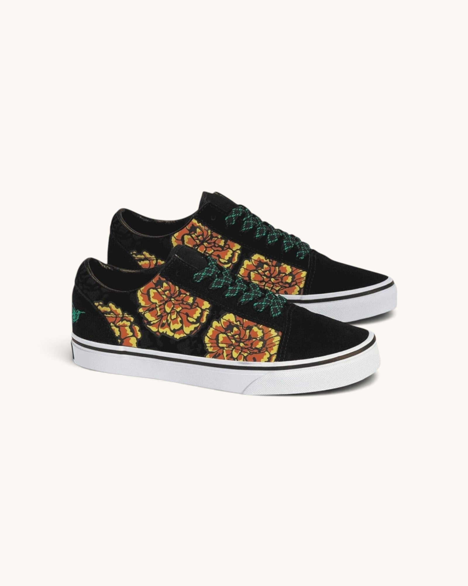 Tenis Vans Old Skool Dia De Los Muertos Black & Yellow
