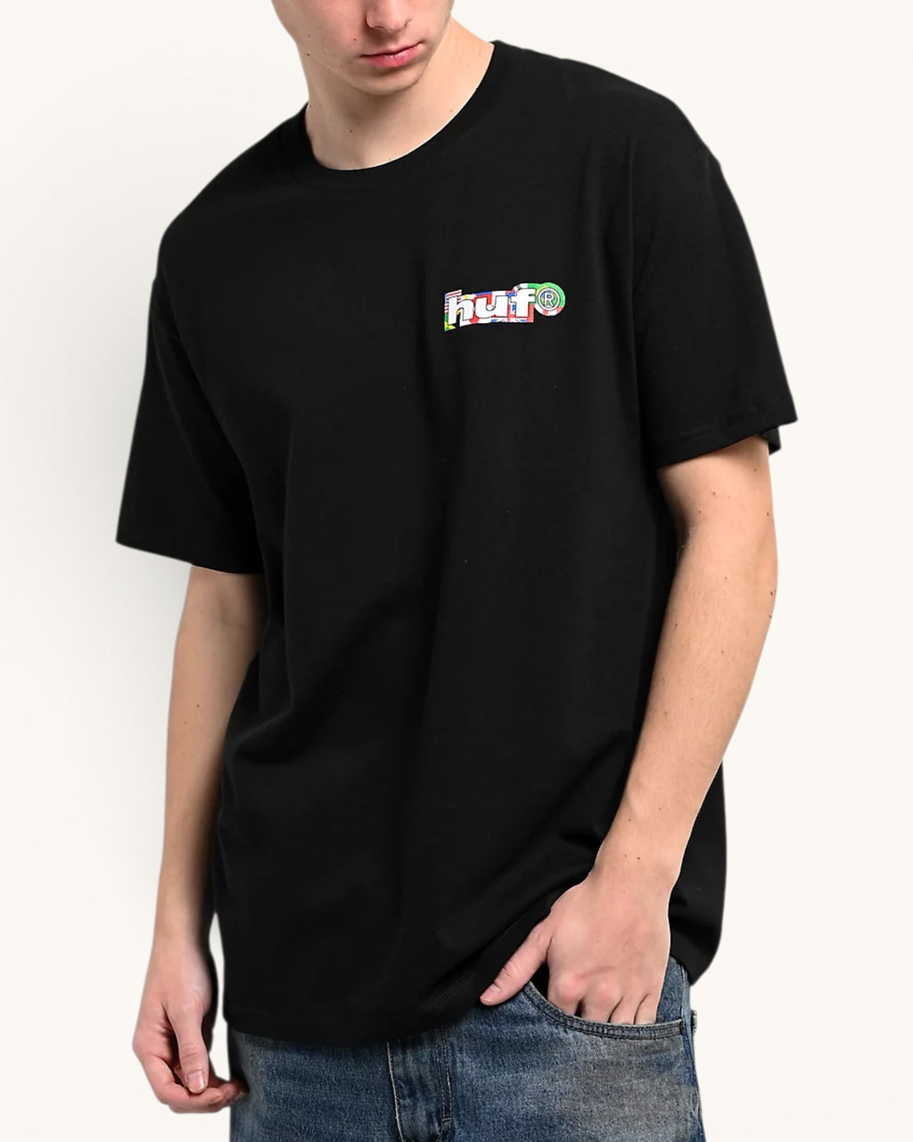 Camiseta Disney x HUF Mickey Mouse Worldwide Tour Negro