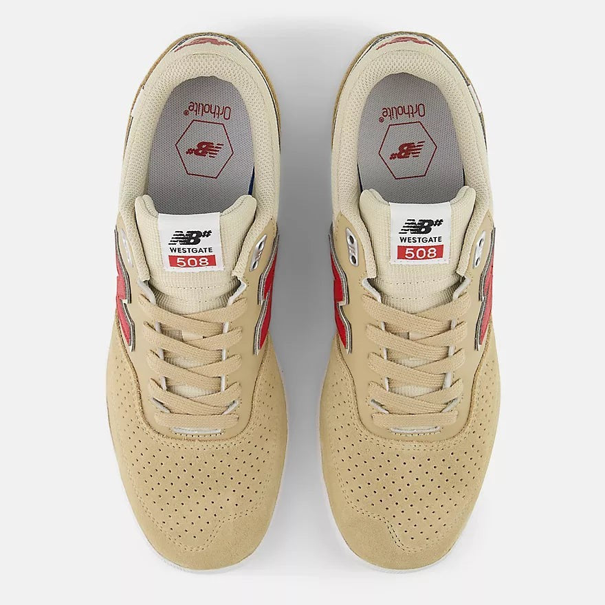 Tenis New Balance Numeric Westgate 508 Beige & Red